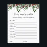 Winter Baby Ord-skam | Barnstödsspel<br><div class="desc">Babyduschspel. SVAR: KRYSSLINGAR,  GRÅTANDE,  NAPPAR,  FLASKA,  NATTLJUS,  LULLABY,  BARNVAGN,  EPIDURAL,  BURP,  HÖG ORDFÖRANDE,  DIAPER BAG,  SWADDLE</div>