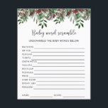 Winter Baby Ord-skam | Barnstödsspel<br><div class="desc">Babyduschspel. SVAR: KRYSSLINGAR,  GRÅTANDE,  NAPPAR,  FLASKA,  NATTLJUS,  LULLABY,  BARNVAGN,  EPIDURAL,  BURP,  HÖG ORDFÖRANDE,  DIAPER BAG,  SWADDLE</div>