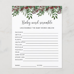 Winter Baby Ord-skam Barnstödsspel