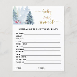 Winter Baby Ord-skam   Barnstödsspel