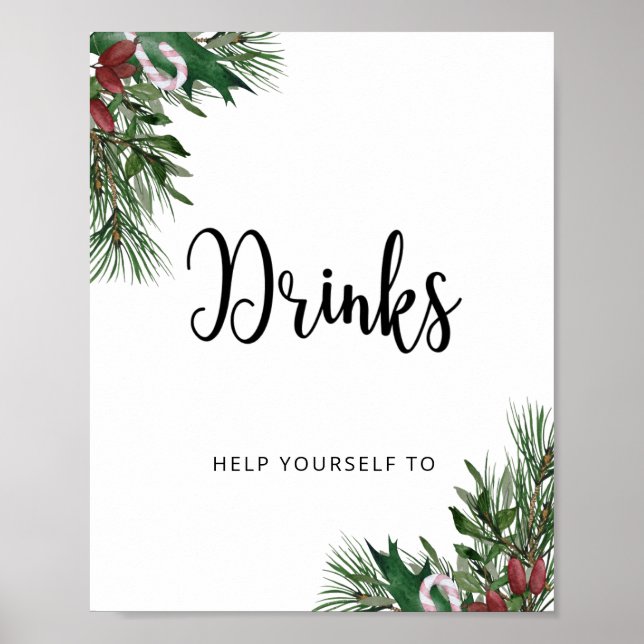 Winter baby Santa Drinks Poster (Framsidan)