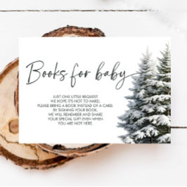 Winter Baby Shower Bokar för Baby Tilläggskort