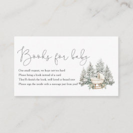 Winter Baby Shower Books For baby Enclosure Card Tilläggskort