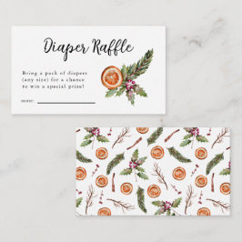 Winter Baby Shower Diaper Raffle Biljett Tilläggskort