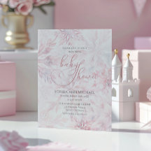 Winter Baby Shower Girl Rosa Snowflake