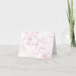 Winter Baby Shower Girl Rosa Snowflake Tack Kort