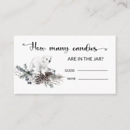 Winter Baby Shower gissar hur många kanarier som o Tilläggskort