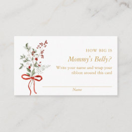 Winter Baby Shower Hur stort är Mamma Belly Game? Tilläggskort