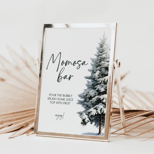 Winter Baby Shower Momosa-tecken | Mamma-osa-tecke Poster (Skapare uppladdad)