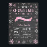 Winter Baby Shower Rosa Snowflake Chalkboard Inbjudningar<br><div class="desc">Inbjudan till Winter Baby Shower. Rosa Snowflake. Bjud in för barn. Winter Helgdag Baby Shower Inbjudan. Rosa och vitt Snöflingor. Bakgrund för kalkbord. Om du vill göra ytterligare anpassningar klickar du på knappen "Anpassa" och användor verktyg som är utformat för att ändra mallen.</div>