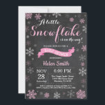 Winter Baby Shower Rosa Snowflake Chalkboard Inbjudningar<br><div class="desc">Inbjudan till Winter Baby Shower. Rosa Snowflake. Bjud in för barn. Winter Helgdag Baby Shower Inbjudan. Rosa och vitt Snöflingor. Bakgrund för kalkbord. Om du vill göra ytterligare anpassningar klickar du på knappen "Anpassa" och användor verktyg som är utformat för att ändra mallen.</div>