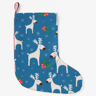Winter background with deers ( seamless pattern)an liten julstrumpa