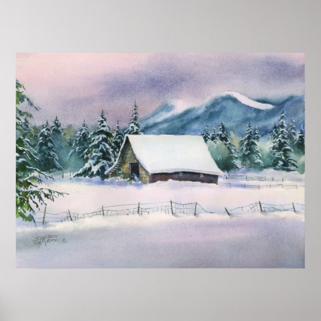 WINTER BARN by SHARON SHARPE Poster (Framsidan)