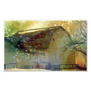 Winter Barn Fototryck
