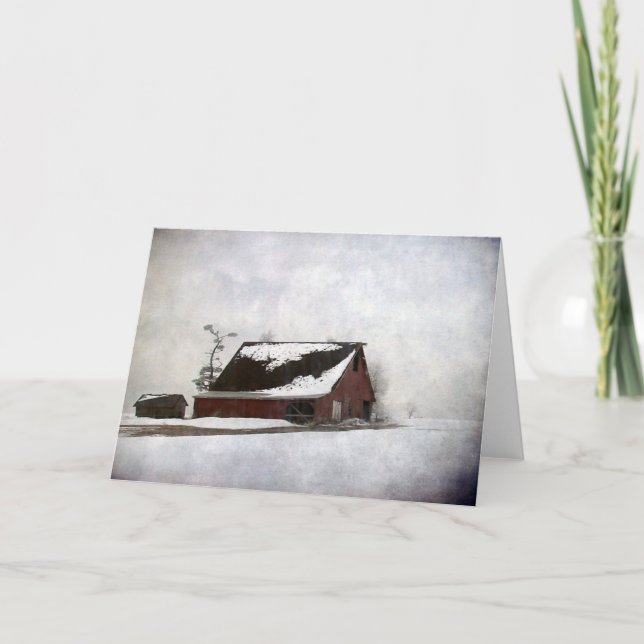 Winter Barn Kort (Framsida)