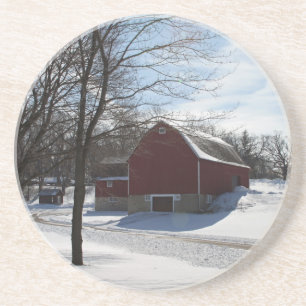 Winter Barn Underlägg Sandsten