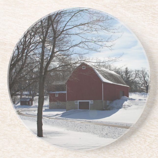 Winter Barn Underlägg Sandsten (Framsidan)