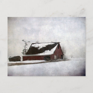 Winter Barn Vykort