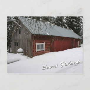 Winter Barn Vykort