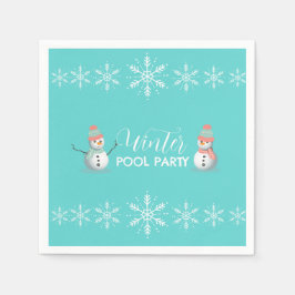 Winter Bassäng Födelsedagsfest Pappersservett