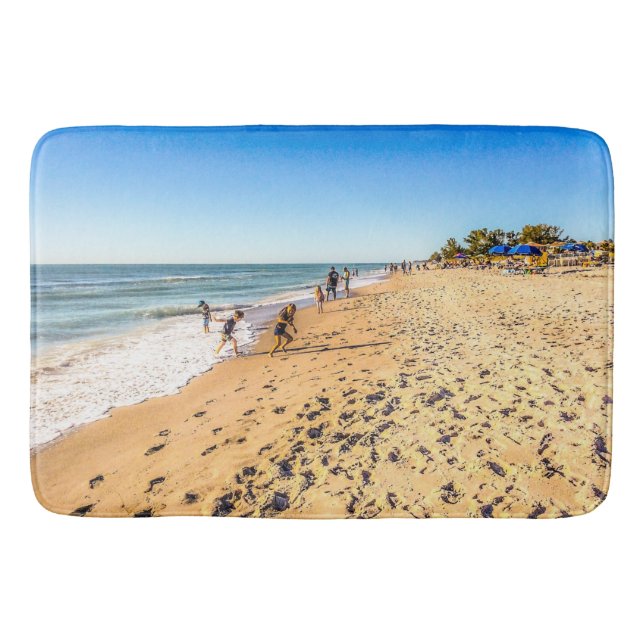 Winter Beach Scene Bath Mat Badrumsmatta (Framsidan)