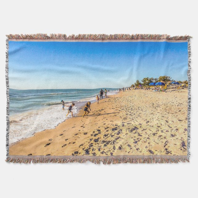 Winter Beach Scene Filt (Framsidan)