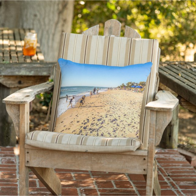 Winter Beach Scene Kudde (Stol)