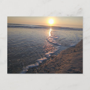 Winter Beach Sunrise Vykort