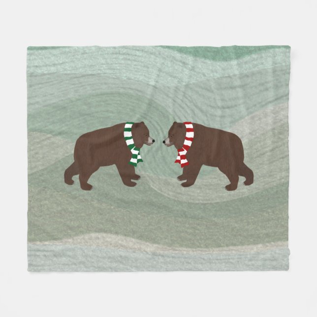 Winter Bears Fleece Blanket (Framsidan (Horisontell))