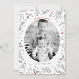 Winter-Beeren-Weihnachtsfeiertags-Gruß Julkort