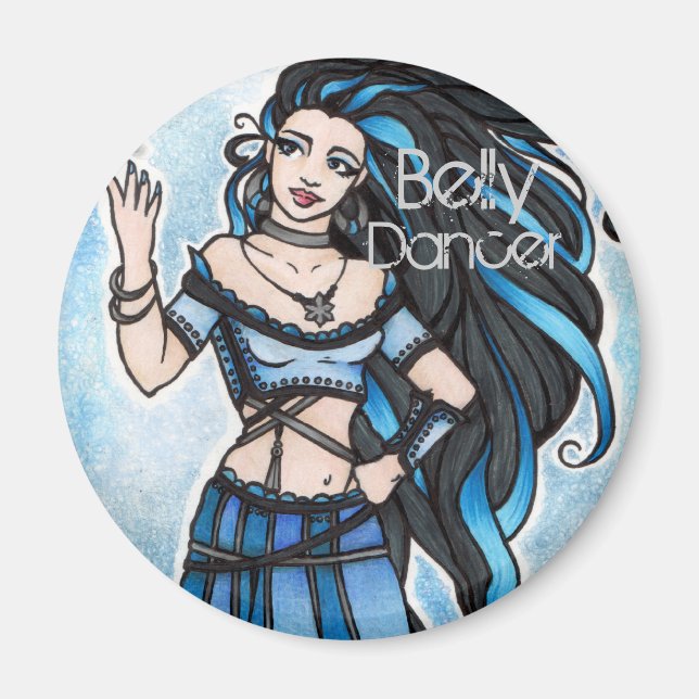 Winter Belly Dancer Art Magnet (Framsidan)