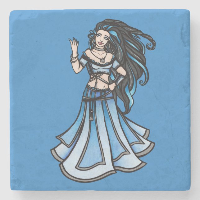 Winter Belly Dancer Goddess Stenunderlägg (Framsidan)