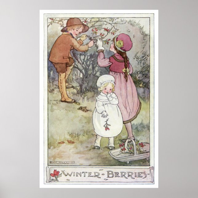 Winter Berries av Anne Andersson Poster (Framsidan)