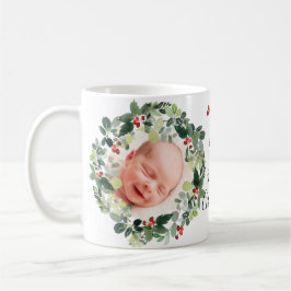 Winter Berries God jul Anpassningsbar Photo Kaffemugg