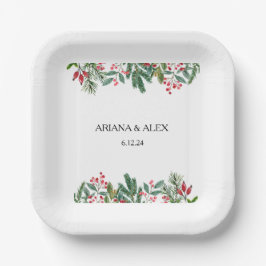 Winter Berries Gräs Cone Greenery Bröllop