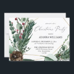 Winter Berries & Gräs Greenery jul Party Inbjudningar<br><div class="desc">Skicka gästerna en vacker julfest med din moderna inbjudan till Winter Berries & Gräs Greenery-julfesten.</div>