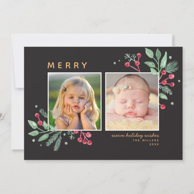 Winter Berries Greenery God jul 2-Photo (Framsida)