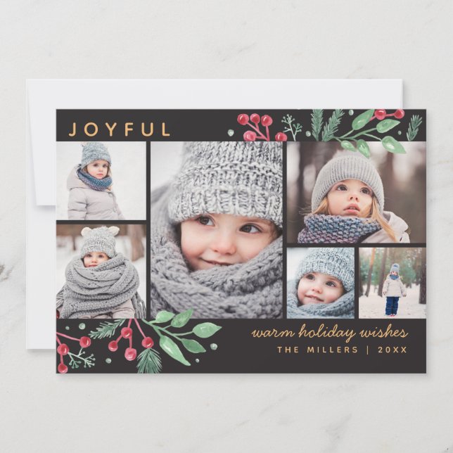 Winter Berries Greenery jul Multi-Photo (Framsida)