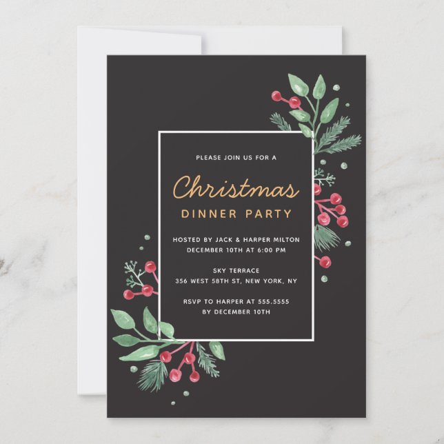 Winter Berries Greenery Julfest jul (Framsida)