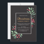 Winter Berries Greenery Julfest jul<br><div class="desc">Festiv och målningsfull julfest med vår exklusiv vinter botaniska produkter och bär konstverk. All text är helt anpassade.</div>