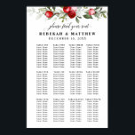 Winter Berries | Hitta ditt säte | Sittdiagram Poster<br><div class="desc">Det här sätesschemat har vackra bär och löv gräns längs toppen. Specifikationerna för sittplatserna skrivs i svart på en ljusvit bakgrund. Den här designen koordinerar med Winter Berries Bröllop Collection.</div>