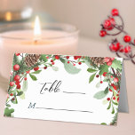Winter Berries jul Bröllop Bord Escort Placeringskort<br><div class="desc">Slutför ditt vinterbröllop med våra "vinterberries julkort Bröllop Bord Escort Place Cards". De ger bröllop bord en personlig och elegant beröring. Beställ din dag och gör din speciella dag oförglömlig!</div>