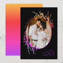 Winter Berries Kärlek Grenar Rainbow Black