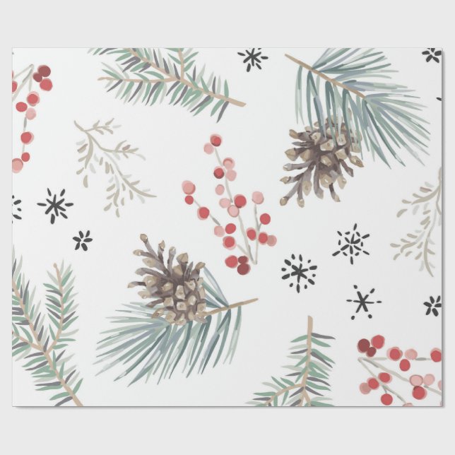Winter Berries Presentpapper (Platt)