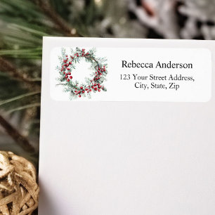 Winter Berries Wandeans Returadress Etikett