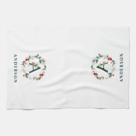 Winter Berry A Monogram Personlig Kitchen Towel Kökshandduk