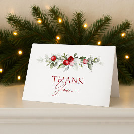 Winter Berry Bridal Shower Thank You Kort