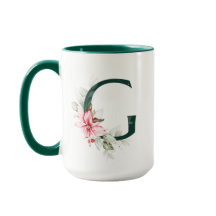 Winter Berry G Monogram Mugg