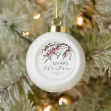 Winter Berry Script God jul Helgdag