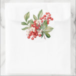 Winter Berry Stickers Runt Klistermärke<br><div class="desc">Sticker is shown in the round with a lovely winter berries watercolor print.  
Customize this item or buy as is.




Licensed Image</div>